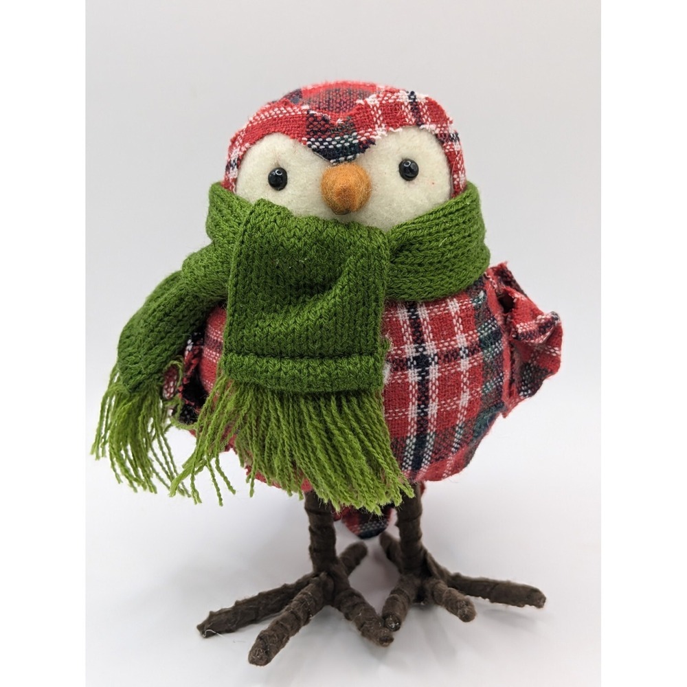 Target Wondershop Bird 2013 Featherly Friends Christmas Red Plaid Green Scarf‎